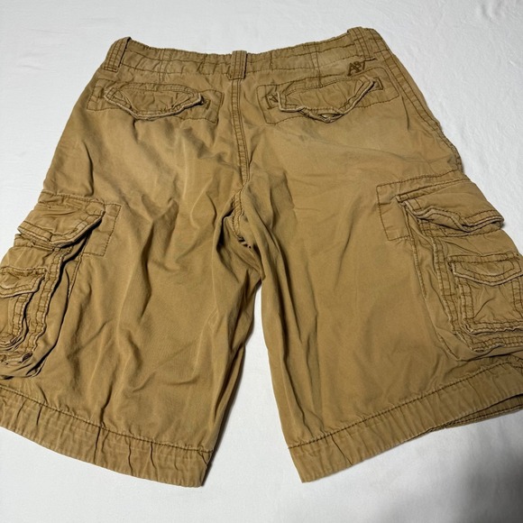Lot of 2 Aeropostale A87 Shorts Beige Cargo & Blue Plaid Y2K Style Men's Size 29 - Picture 9 of 10